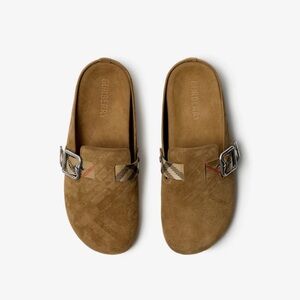 Burberry Check Buckle Urchin Clogs 39.5